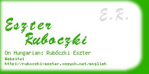 eszter ruboczki business card