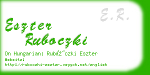 eszter ruboczki business card